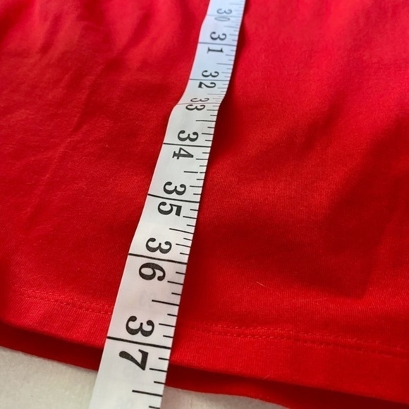 Talbots Womens Dress Sleeveless‎ Red Knit Jersey Ruffle at Neckline - Picture 10 of 10